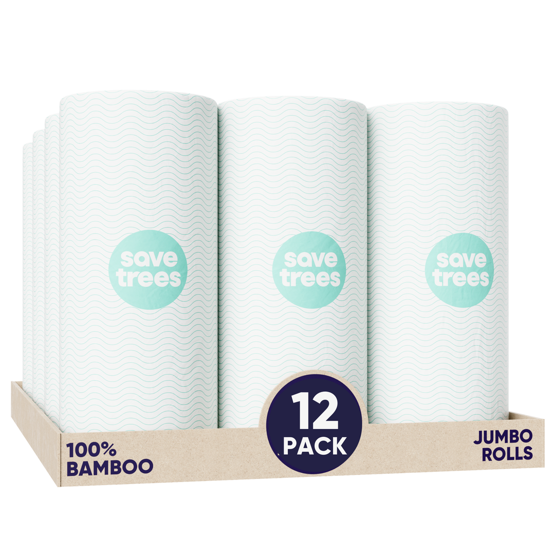 Bamboo Paper Towels - 12 count by Save Trees - Non-toxic, GO rated product free from harmful chemicals