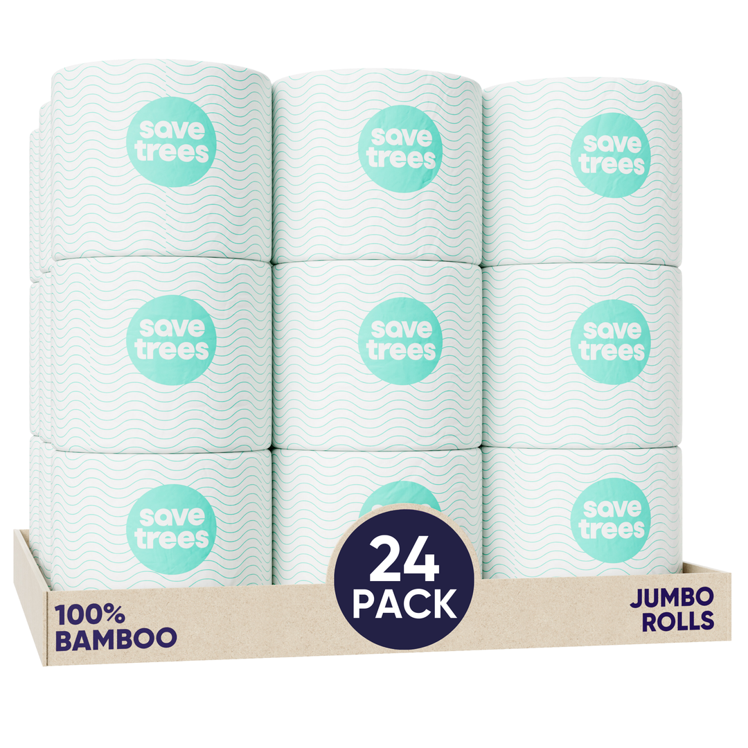 Bamboo Toilet Paper - 24 count by Save Trees - Non-toxic Paper Products + Alternatives product rated GO by Million Marker, free from BPA, phthalates, and parabens