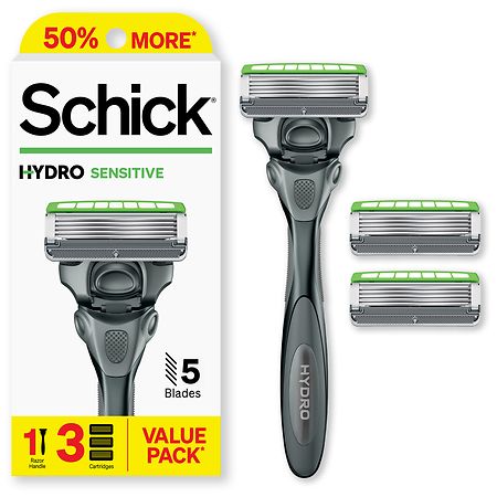 Hydro Sensitive Razor by Schick - Non-toxic Shaving product rated SLOW by Million Marker, free from BPA, phthalates, and parabens