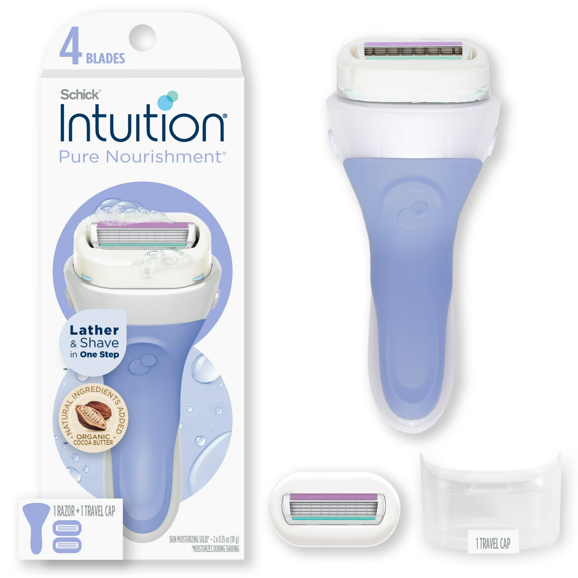 Intuition Pure Nourishment Razor by Schick - Non-toxic, STOP rated product free from harmful chemicals