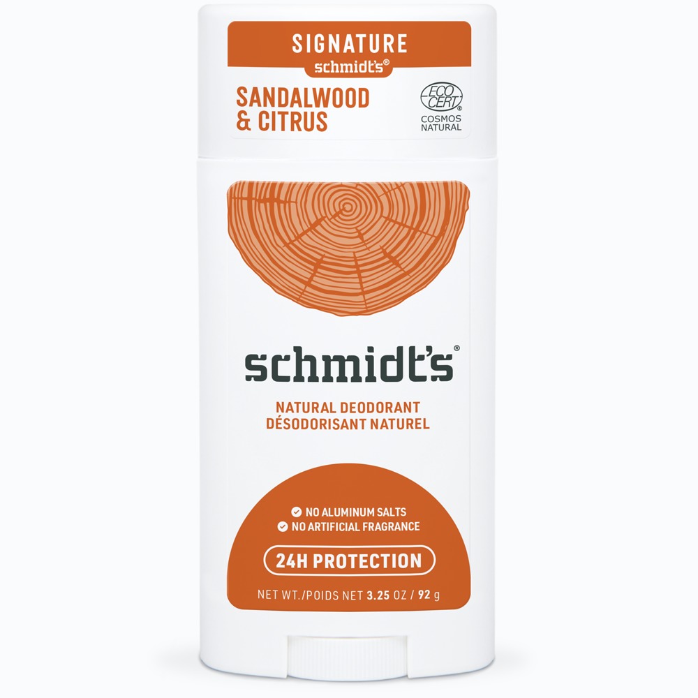 Sandalwood + Citrus Natural Deodorant by schmidt's - Non-toxic, SLOW rated product free from harmful chemicals