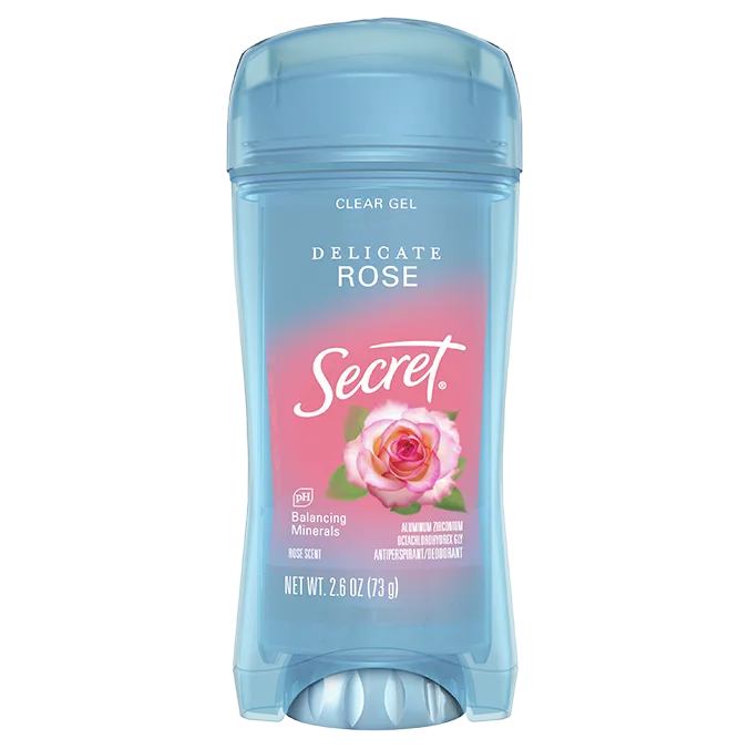 Clear Gel Antiperspirant Deodorant - Delicate Rose by Secret - Non-toxic Deodorants product rated STOP by Million Marker, free from BPA, phthalates, and parabens