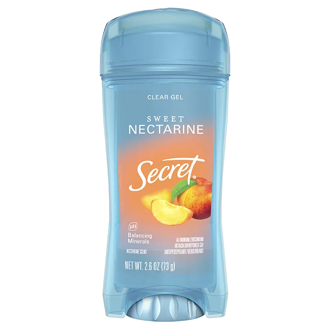 Clear Gel Antiperspirant Deodorant - Sweet Nectarine by Secret - Non-toxic, STOP rated product free from harmful chemicals