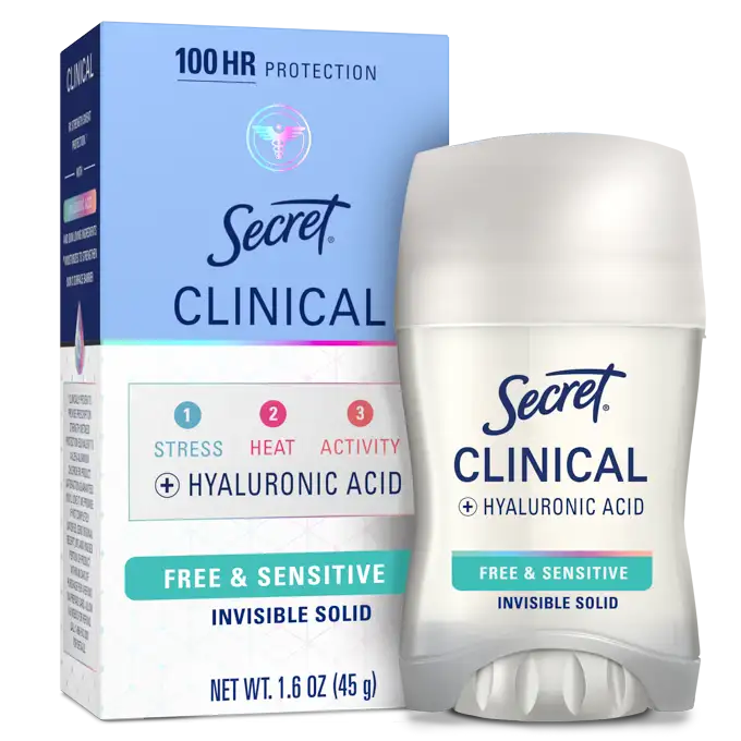 Clinical Strength Antiperspirant Deodorant - Free & Sensitive by Secret - Non-toxic Deodorants product rated STOP by Million Marker, free from BPA, phthalates, and parabens
