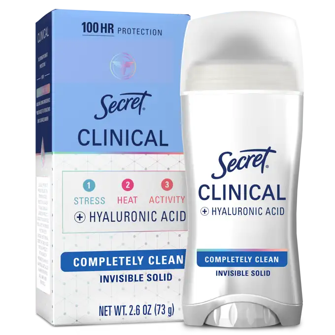 Clinical Strength Invisible Solid - Completely Clean by Secret - Non-toxic, STOP rated product free from harmful chemicals