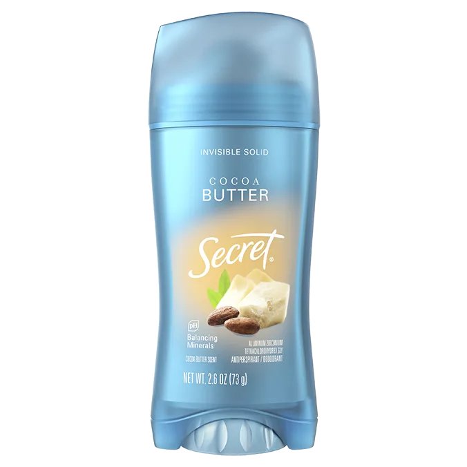 Fresh Invisible Solid Deodorant - Cocoa Butter by Secret - Non-toxic Deodorants product rated STOP by Million Marker, free from BPA, phthalates, and parabens