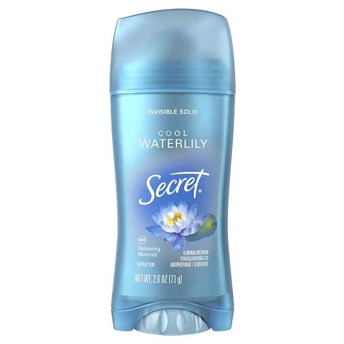 Fresh Invisible Solid Deodorant - Cool Waterlily by Secret - Non-toxic Deodorants product rated STOP by Million Marker, free from BPA, phthalates, and parabens