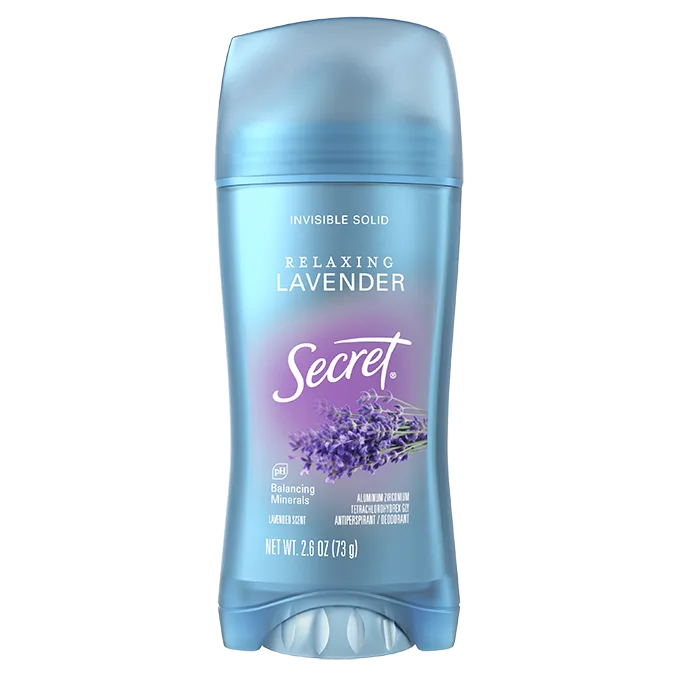 Fresh Invisible Solid Deodorant - Relaxed Lavender by Secret - Non-toxic Deodorants product rated STOP by Million Marker, free from BPA, phthalates, and parabens