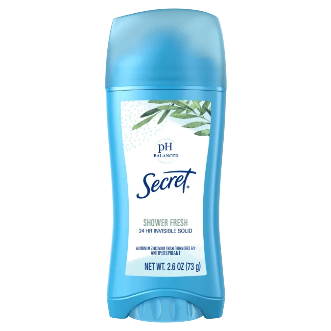 Original Invisible Solid Deordorant - Shower Fresh by Secret - Non-toxic Deodorants product rated STOP by Million Marker, free from BPA, phthalates, and parabens