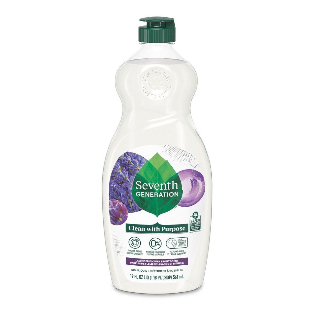 Dish Soap - Lavender Flower & Mint by Seventh GENERATION - Non-toxic Dish Soap + Detergent product rated SLOW by Million Marker, free from BPA, phthalates, and parabens