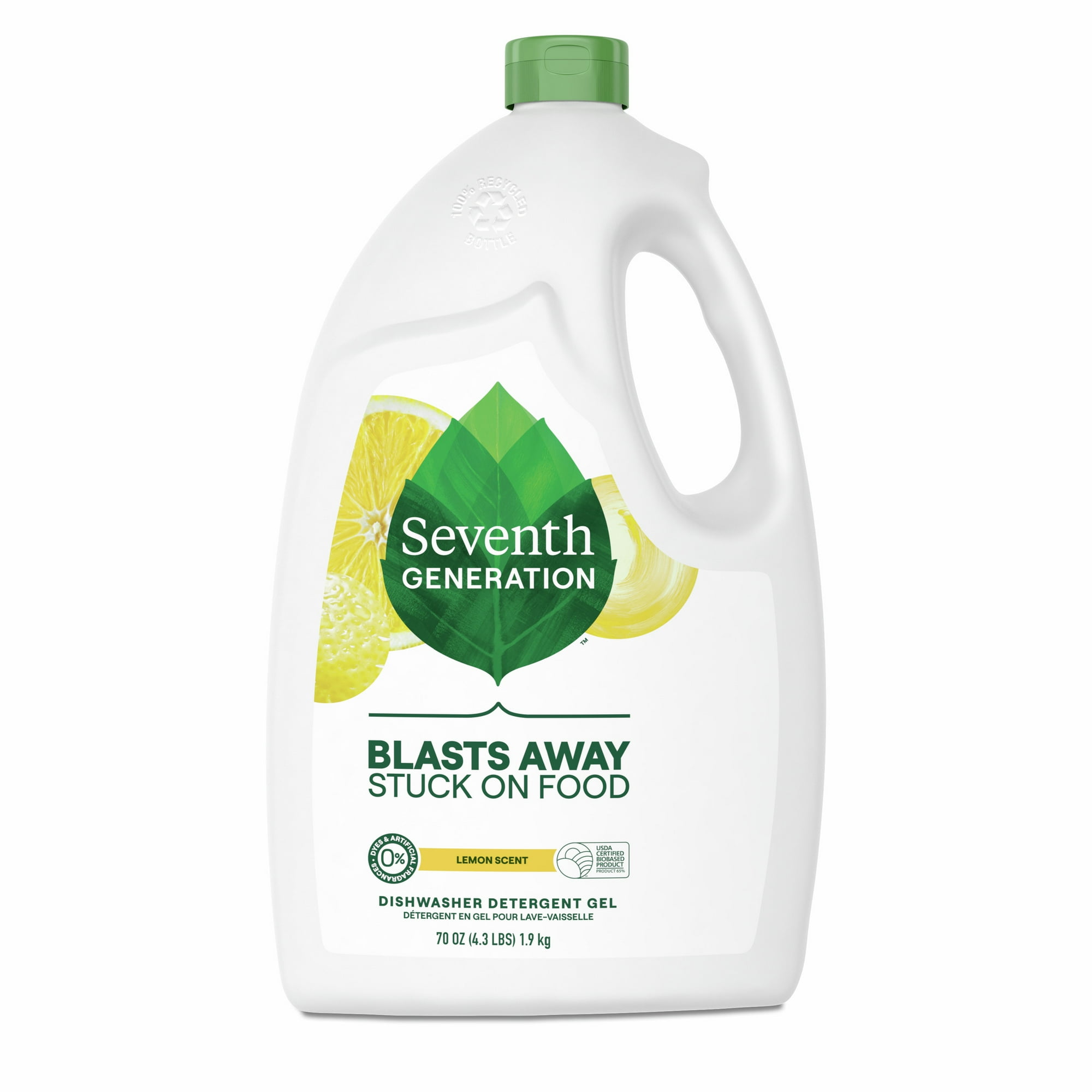 Dishwasher Detergent Gel - Lemon by Seventh GENERATION - Non-toxic Dish Soap + Detergent product rated SLOW by Million Marker, free from BPA, phthalates, and parabens