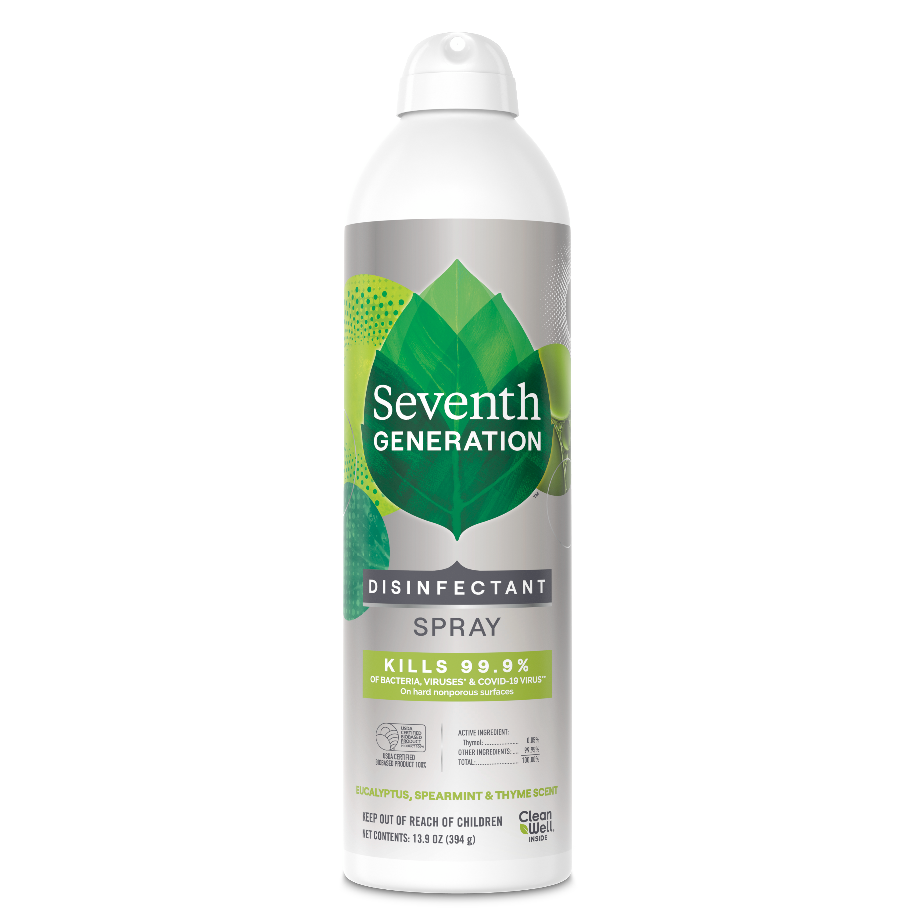Disinfectant Spray - Eucalyptus, Spearmint & Thyme by Seventh GENERATION - Non-toxic, SLOW rated product free from harmful chemicals
