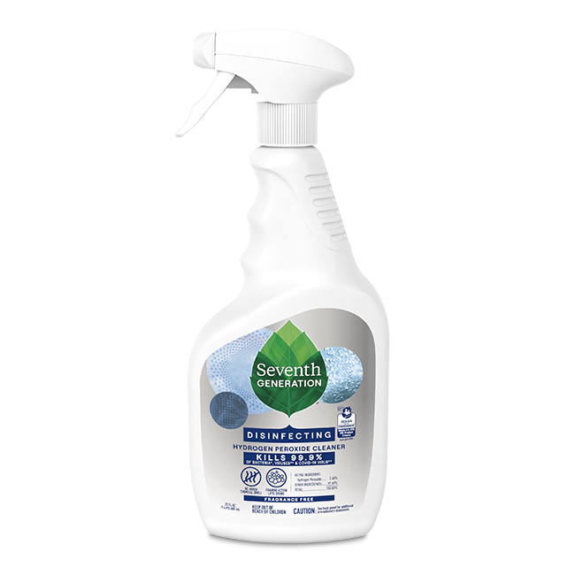 Disinfecting Hydrogen Peroxide Cleaner - Fragrance Free by Seventh GENERATION - Non-toxic, STOP rated product free from harmful chemicals