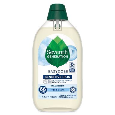 EasyDose Ultra Concentrated Laundry Detergent - Free & Clear by Seventh GENERATION - Non-toxic Laundry product rated SLOW by Million Marker, free from BPA, phthalates, and parabens