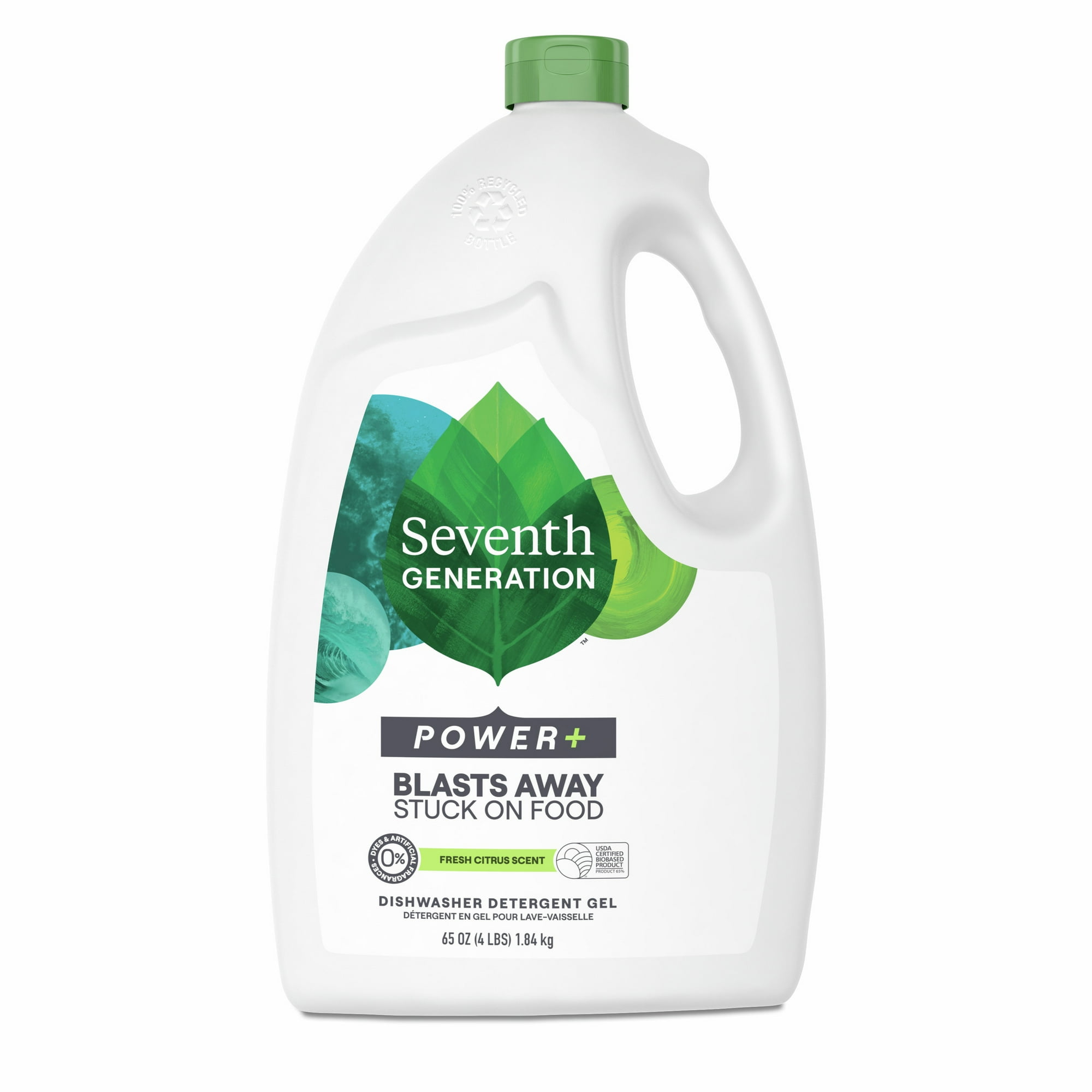 Power+ Dishwasher Detergent Gel - Fresh Citrus by Seventh GENERATION - Non-toxic Dish Soap + Detergent product rated SLOW by Million Marker, free from BPA, phthalates, and parabens