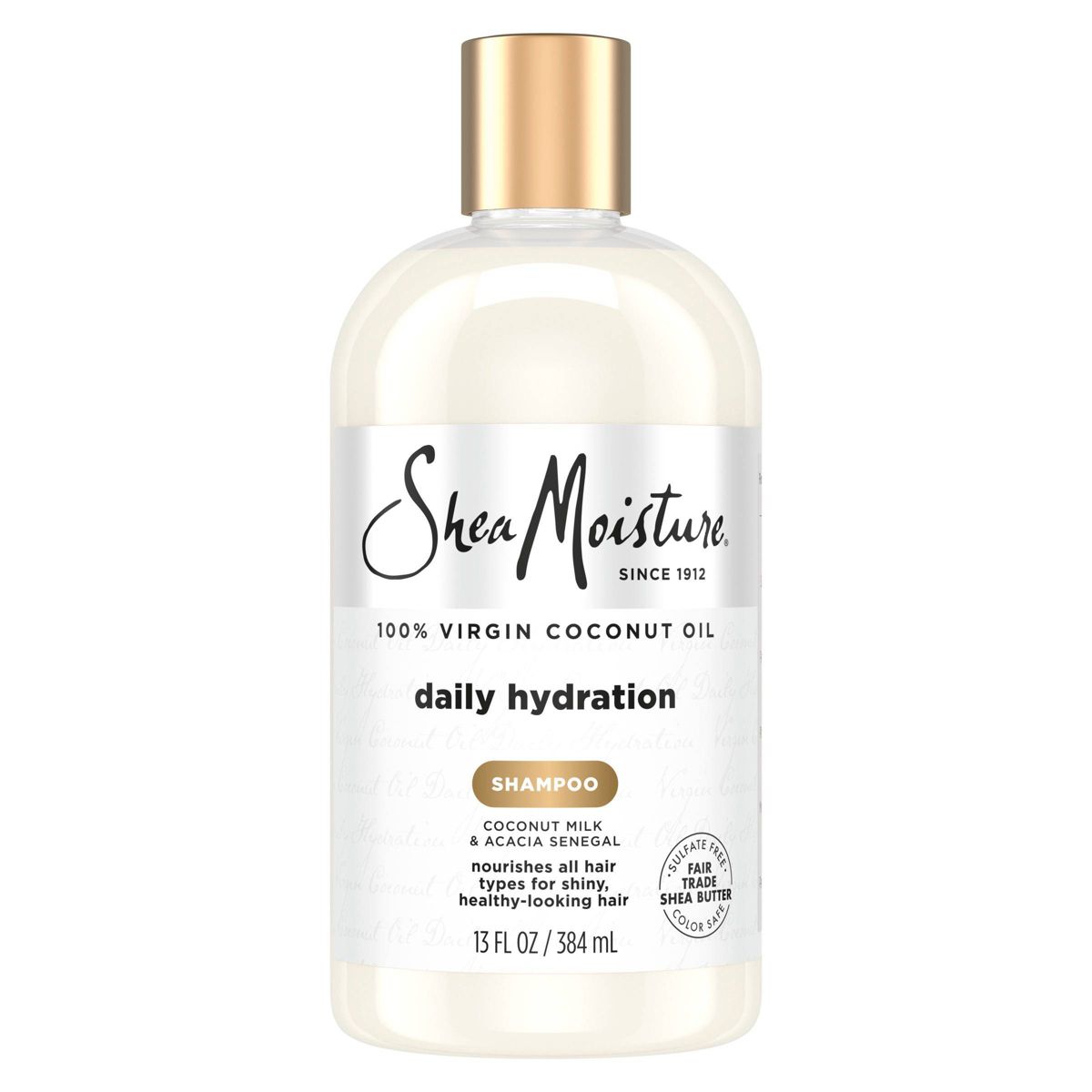 100% Virgin Coconut Oil Daily Hydration Shampoo by Shea Moisture - Non-toxic, STOP rated product free from harmful chemicals