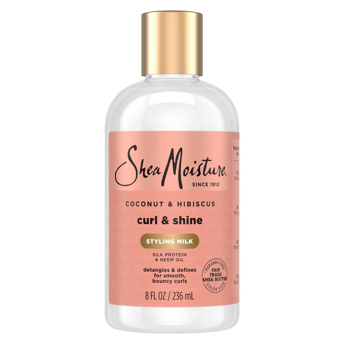 Coconut & Hibiscus Curl & Style Milk For Thick Curly Hair by Shea Moisture - Non-toxic, STOP rated product free from harmful chemicals