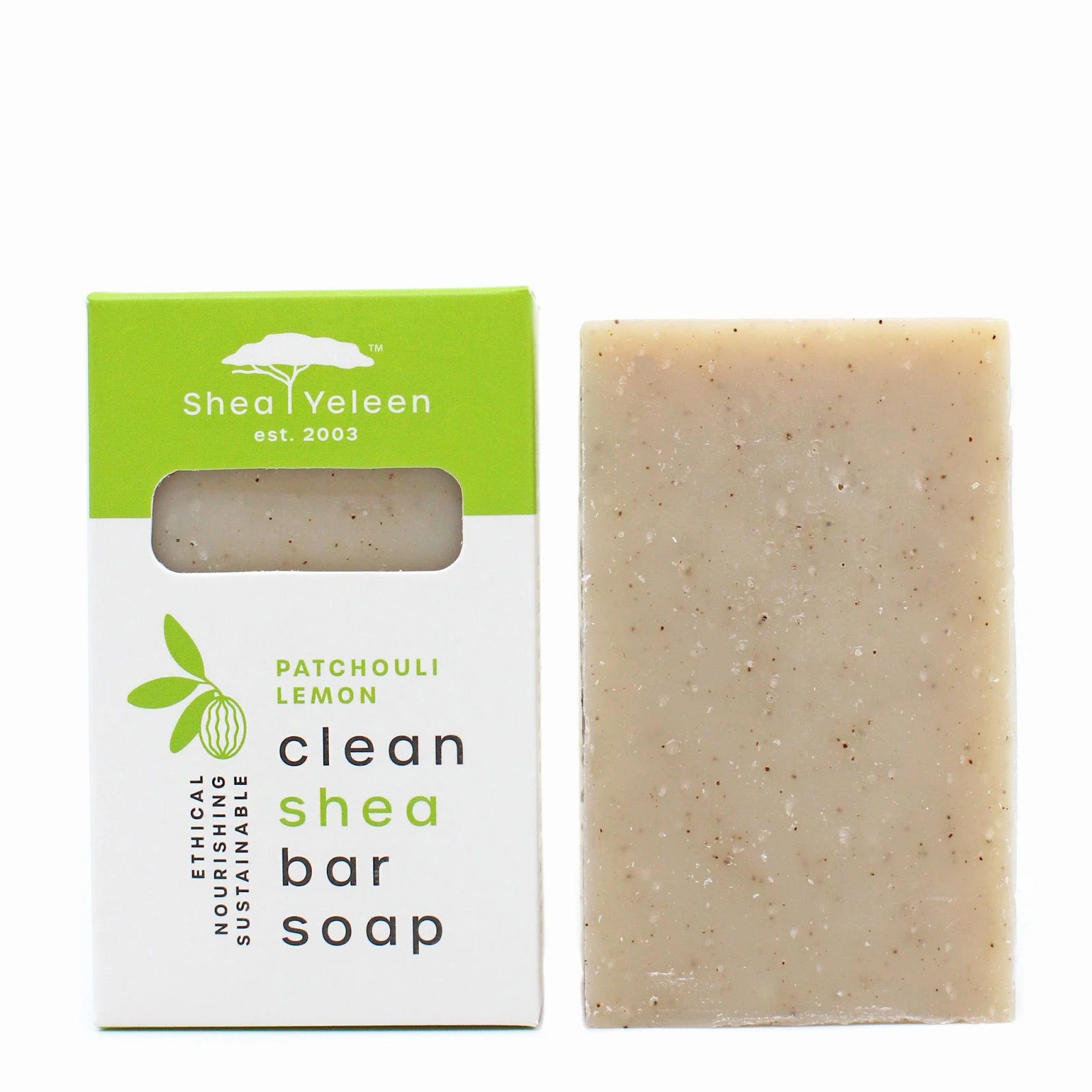 Lemon Patchouli Shea Butter Soap by Shea Yeleen - Non-toxic, SLOW rated product free from harmful chemicals