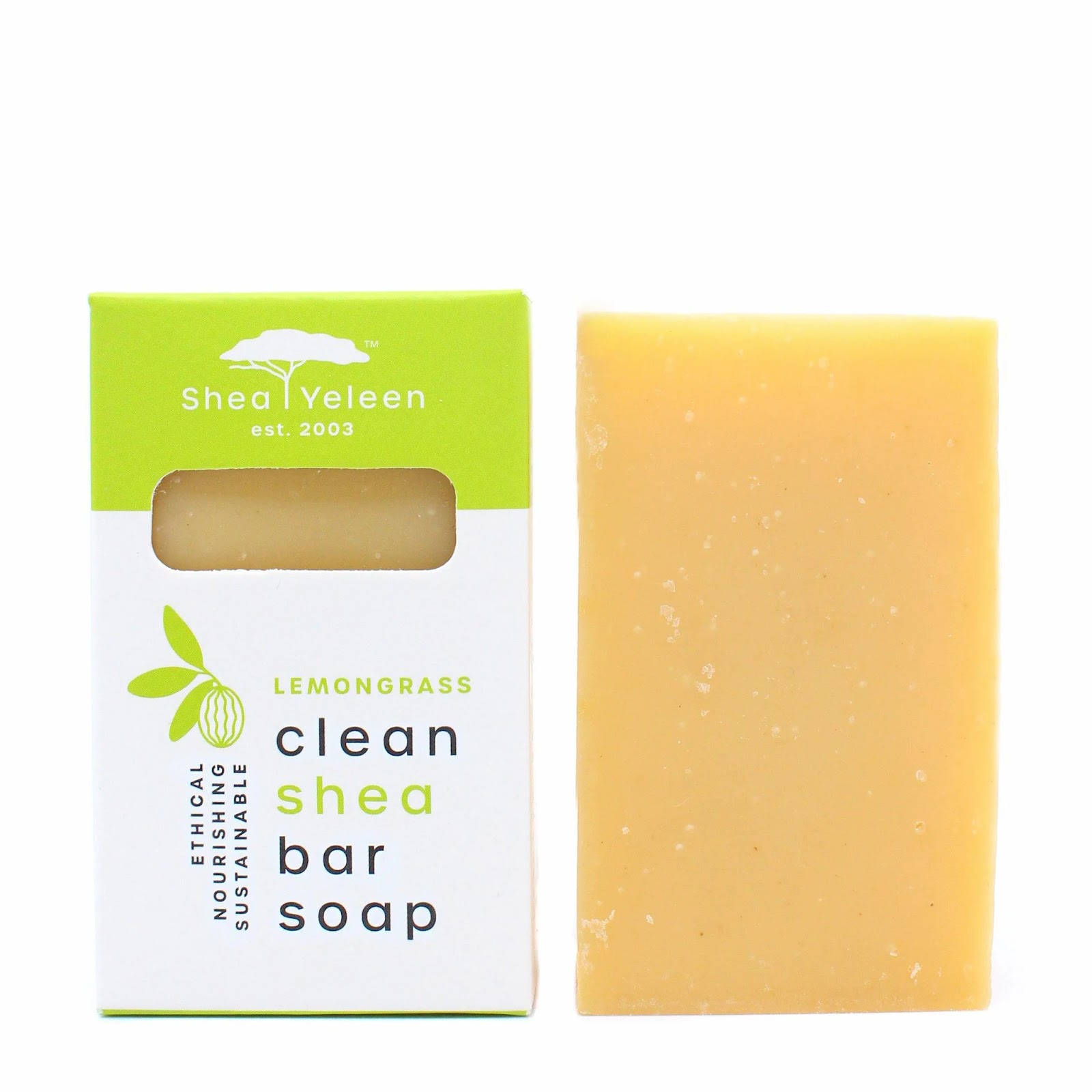 Lemongrass Peppermint Shea Butter Soap by Shea Yeleen - Non-toxic, SLOW rated product free from harmful chemicals