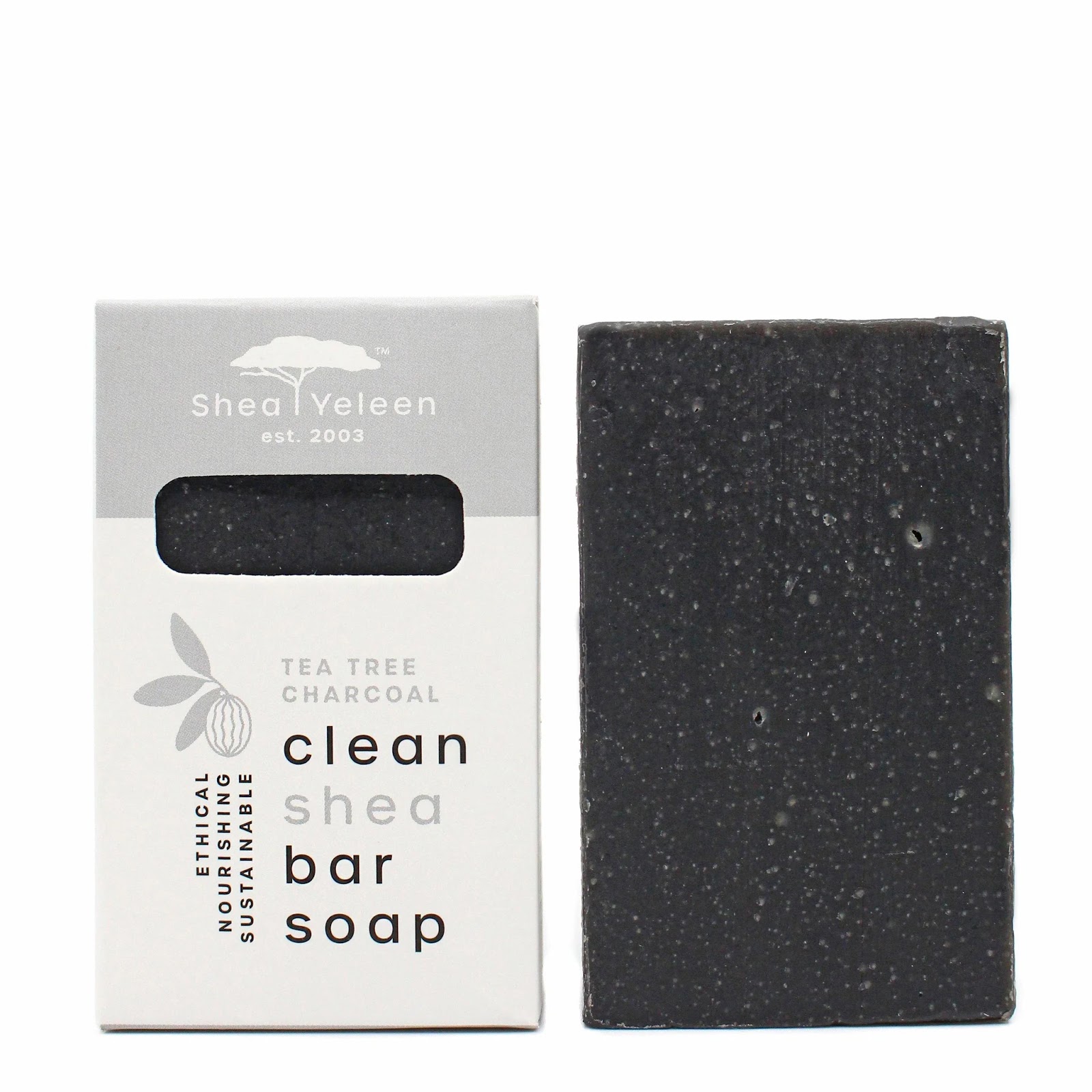 Tea Tree Charcoal Shea Butter Soap by Shea Yeleen - Non-toxic, SLOW rated product free from harmful chemicals