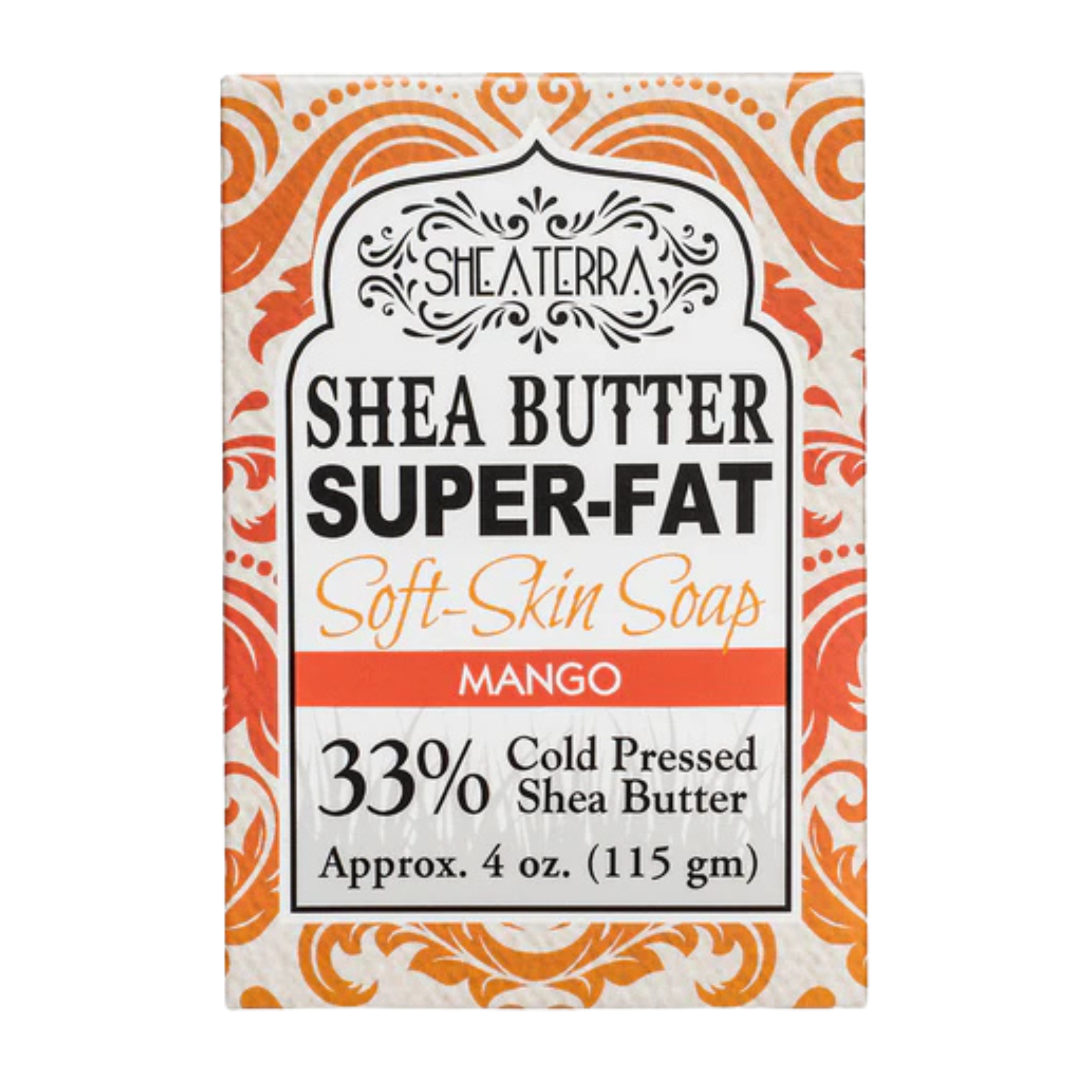 SheaTerra Shea Butter Super Fat Soft-Skin Soap MANGO