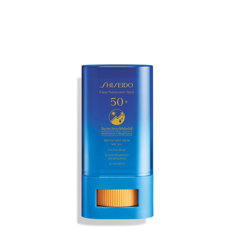 Clear Sunscreen Stick SPF 50+ by SHISEIDO - Non-toxic Sunscreens product rated STOP by Million Marker, free from BPA, phthalates, and parabens
