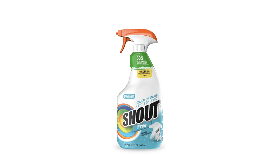 Free Laundry Stain Remover by SHOUT - Non-toxic Laundry product rated STOP by Million Marker, free from BPA, phthalates, and parabens
