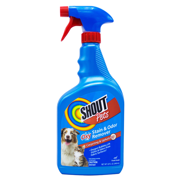Pets Oxy Stain & Odor Remover – Fresh Scent by SHOUT - Non-toxic, STOP rated product free from harmful chemicals