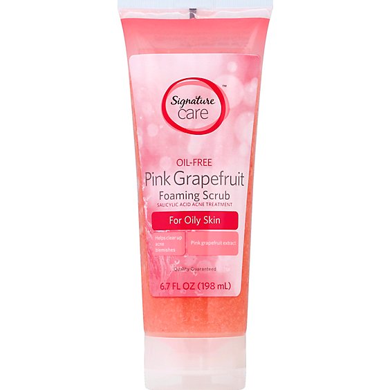 Care Pink Grapefruit Foaming Face Scrub by Signature - Non-toxic, STOP rated product free from harmful chemicals