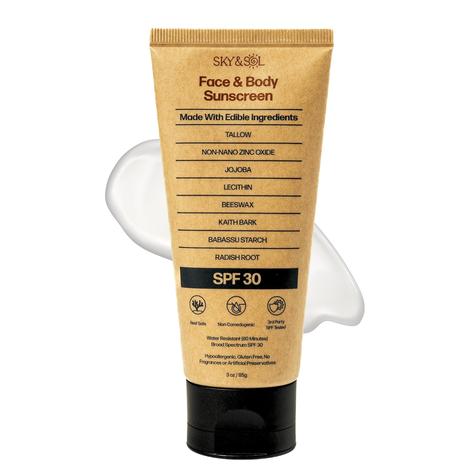 Face and Body Sunscreen SPF 50 by SKY & SOL - Non-toxic Sunscreens product rated GO by Million Marker, free from BPA, phthalates, and parabens