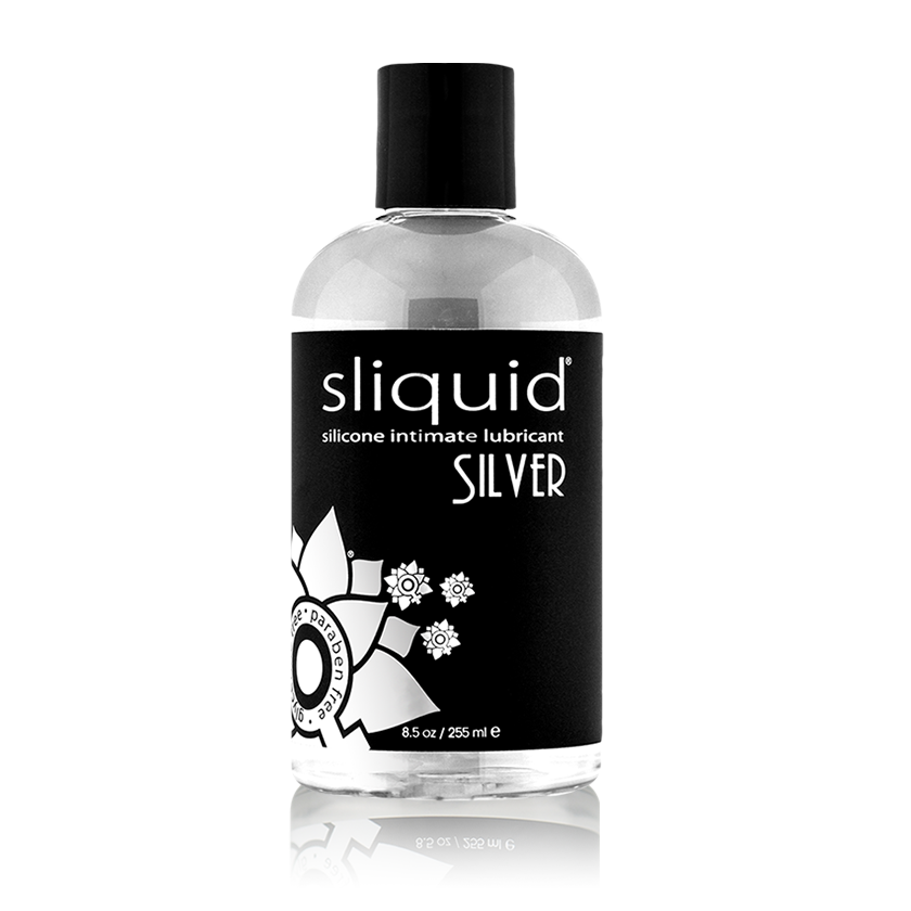 Silver Silicone Intimate Lubricant by sliquid - Non-toxic Intimate Care product rated STOP by Million Marker, free from BPA, phthalates, and parabens