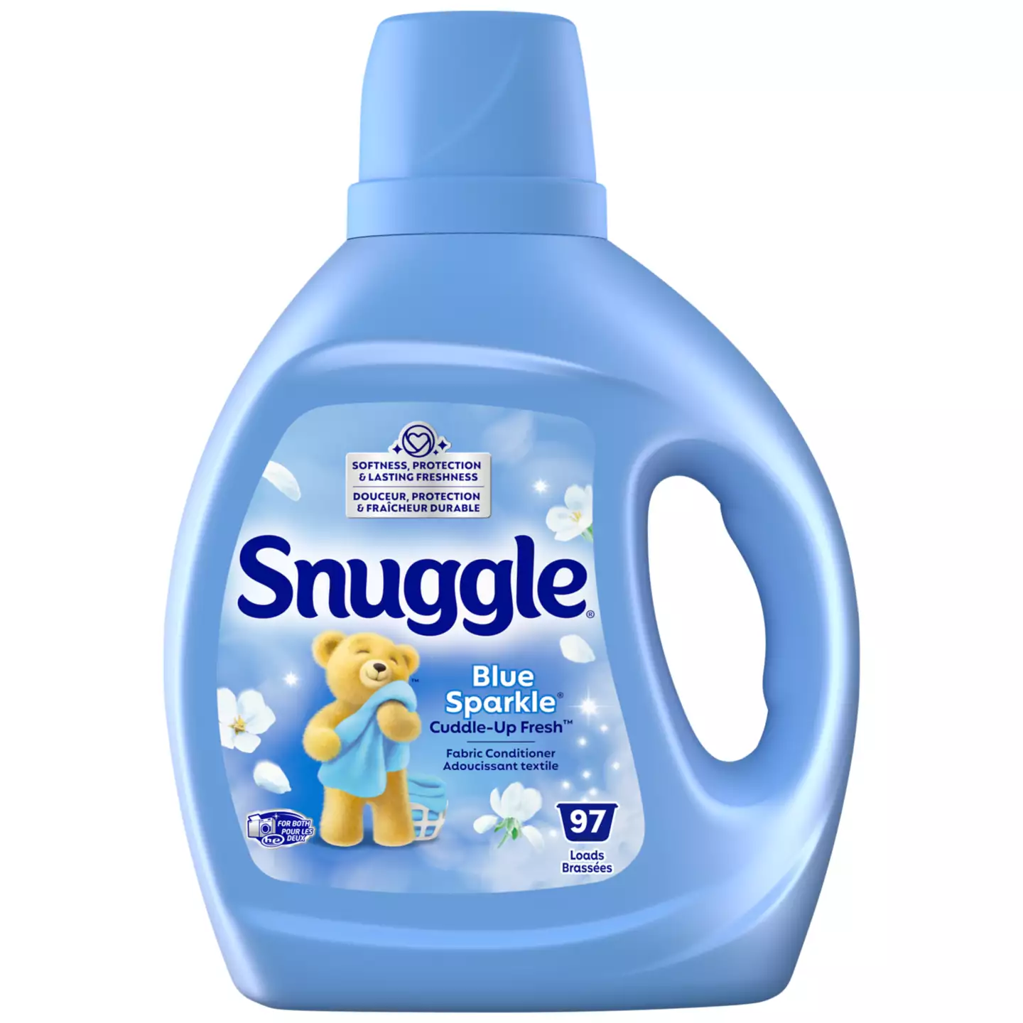Cuddle Up Fresh Liquid Fabric Softener - Blue Sparkle by Snuggle - Non-toxic, STOP rated product free from harmful chemicals