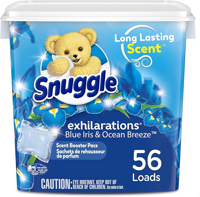 Scent Booster Pacs - Blue Iris & Ocean Breeze by Snuggle - Non-toxic Laundry product rated STOP by Million Marker, free from BPA, phthalates, and parabens