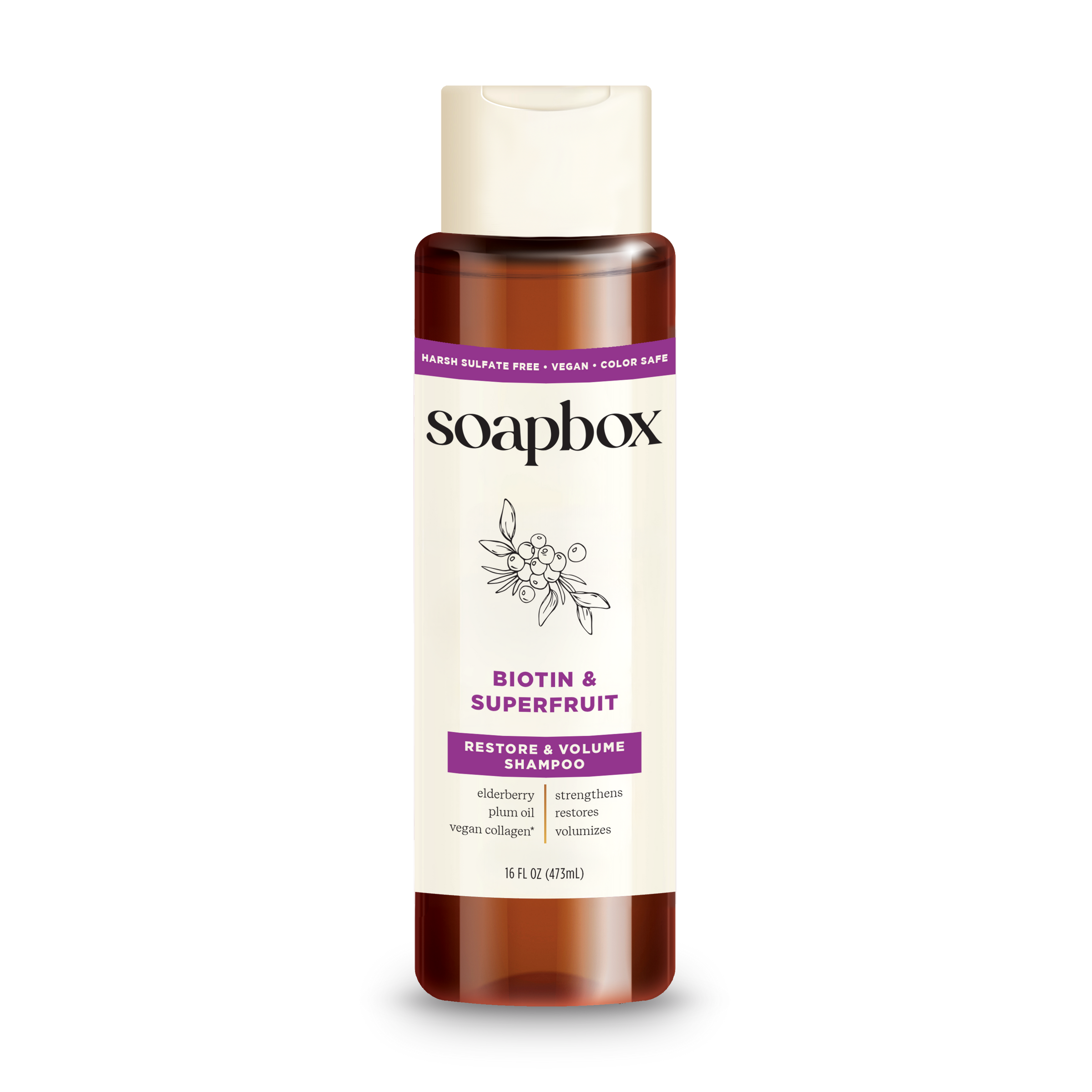 Biotin & Superfruit Volumizing Shampoo by soapbox - Non-toxic, STOP rated product free from harmful chemicals