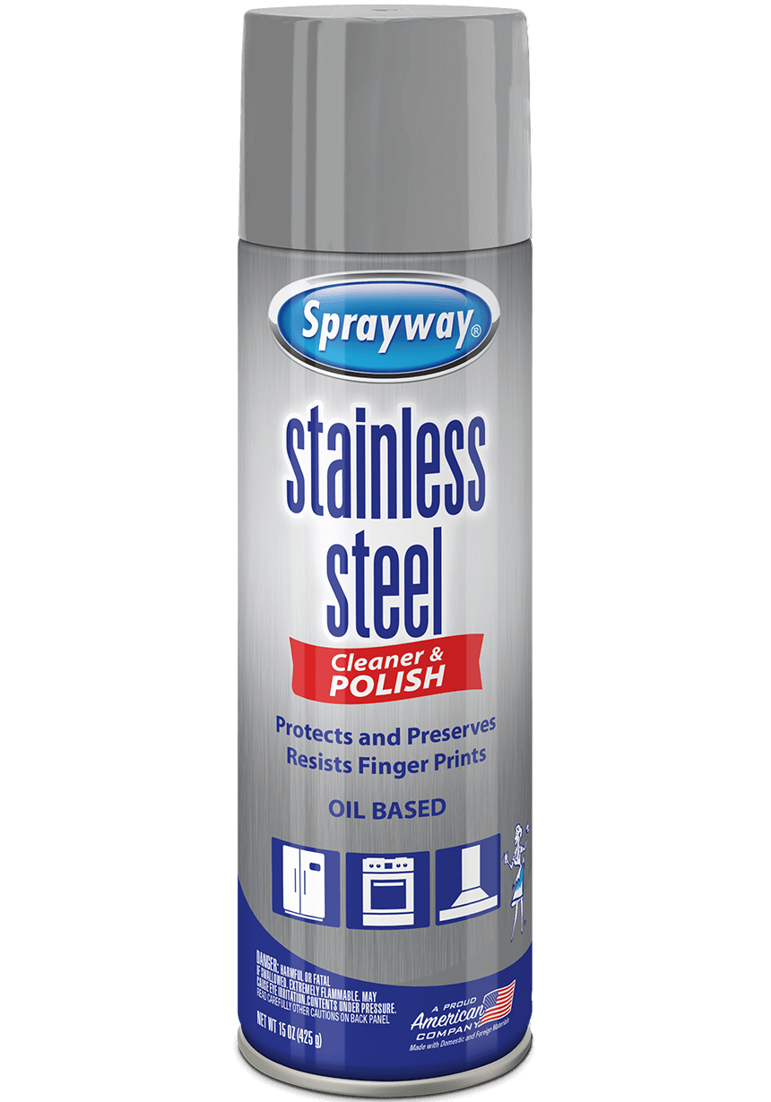Stainless Steel Cleaner & Polish by Sprayway - Non-toxic, STOP rated product free from harmful chemicals