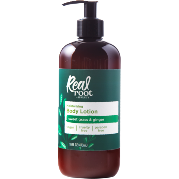 Real Root Sweet Grass & Ginger Moisturizing Body Lotion by SPROUTS FARMERS MARKET - Non-toxic, SLOW rated product free from harmful chemicals