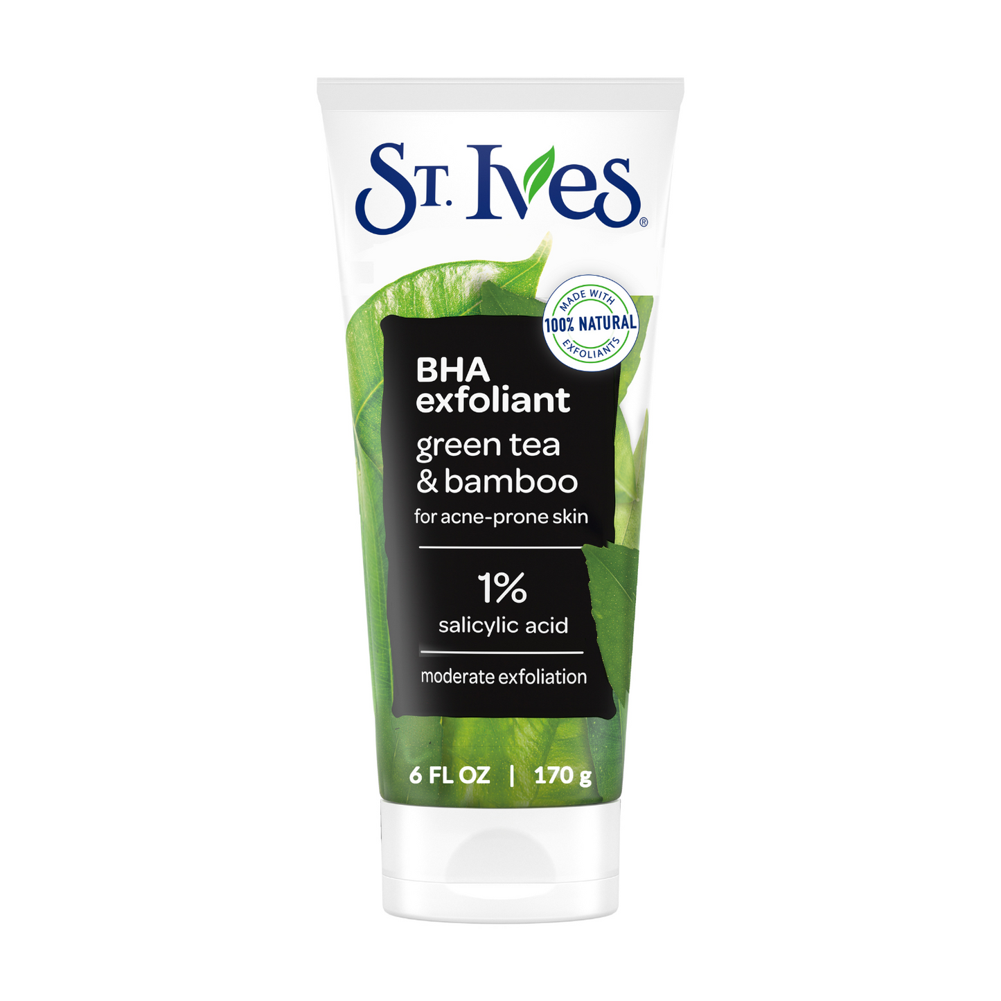 BHA Exfoliant - Green Tea & Bamboo by ST. Ives - Non-toxic, STOP rated product free from harmful chemicals