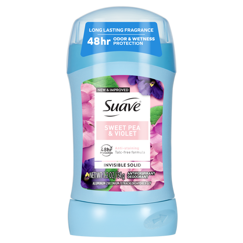 Invisible Solid Antiperspirant Deodorant - Sweet Pea & Violet by Suave - Non-toxic Deodorants product rated STOP by Million Marker, free from BPA, phthalates, and parabens