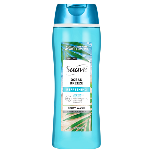 Refreshing Body Wash - Ocean Breeze by Suave - Non-toxic Soaps + Body Washes product rated STOP by Million Marker, free from BPA, phthalates, and parabens