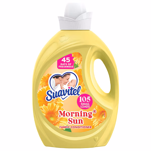 Fabric Conditioner - Morning Sun by Suavitel - Non-toxic Laundry product rated STOP by Million Marker, free from BPA, phthalates, and parabens