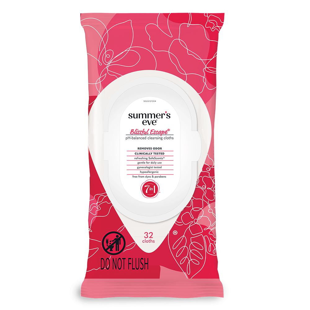 Daily Refreshing Cloths - Blissful Escape by summer's eve - Non-toxic, STOP rated product free from harmful chemicals