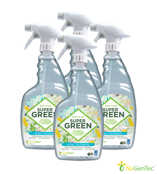 Powerful All-Purpose Cleaner by SUPER GREEN - Non-toxic Household Cleaning Products product rated STOP by Million Marker, free from BPA, phthalates, and parabens