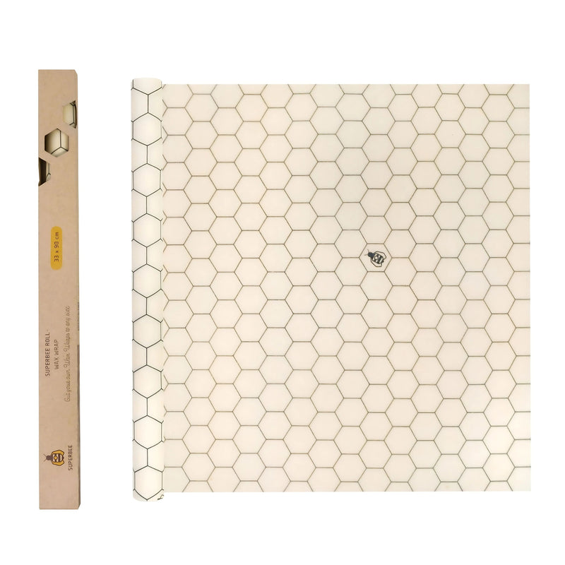 Beeswax Wrap Roll by SUPERBEE - Non-toxic, GO rated product free from harmful chemicals