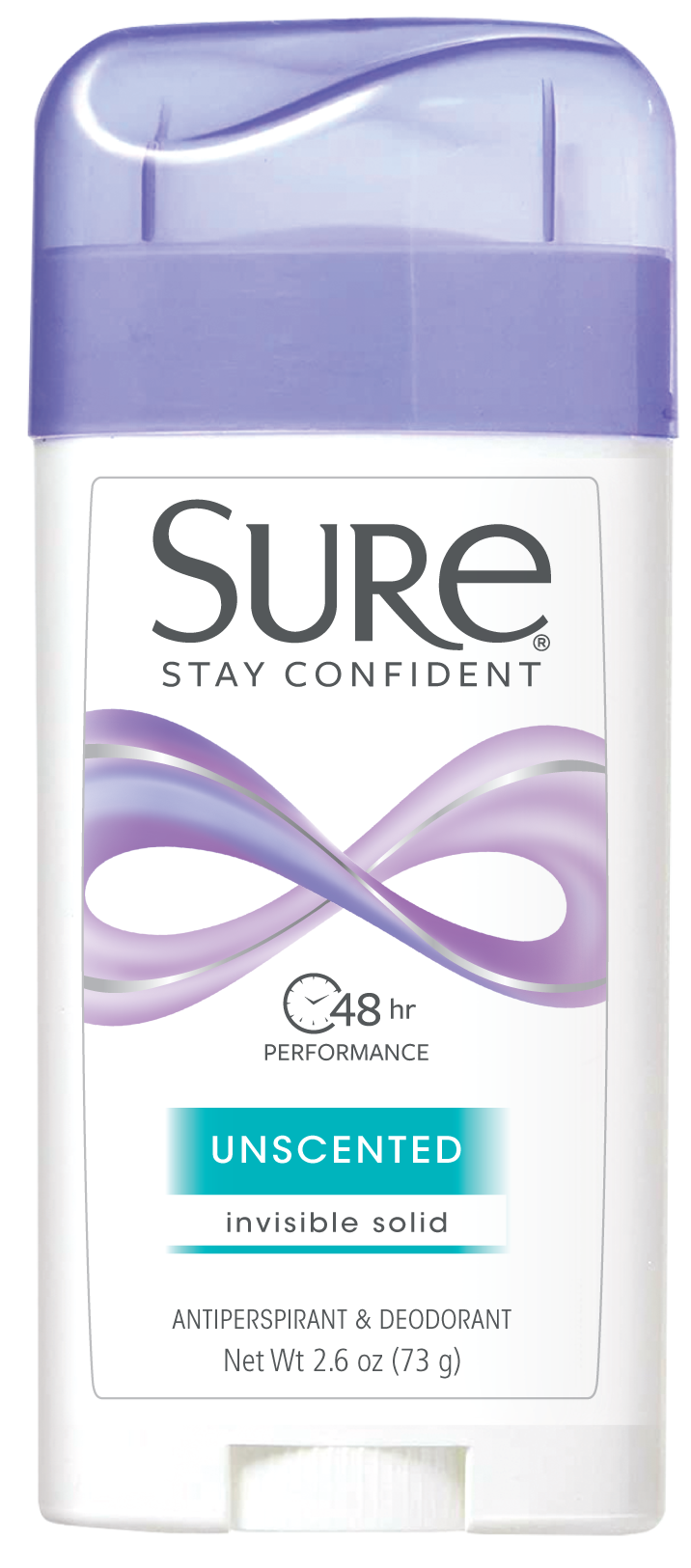 Invisible Solid Antiperspirant - Unscented by SURE - Non-toxic Deodorants product rated STOP by Million Marker, free from BPA, phthalates, and parabens