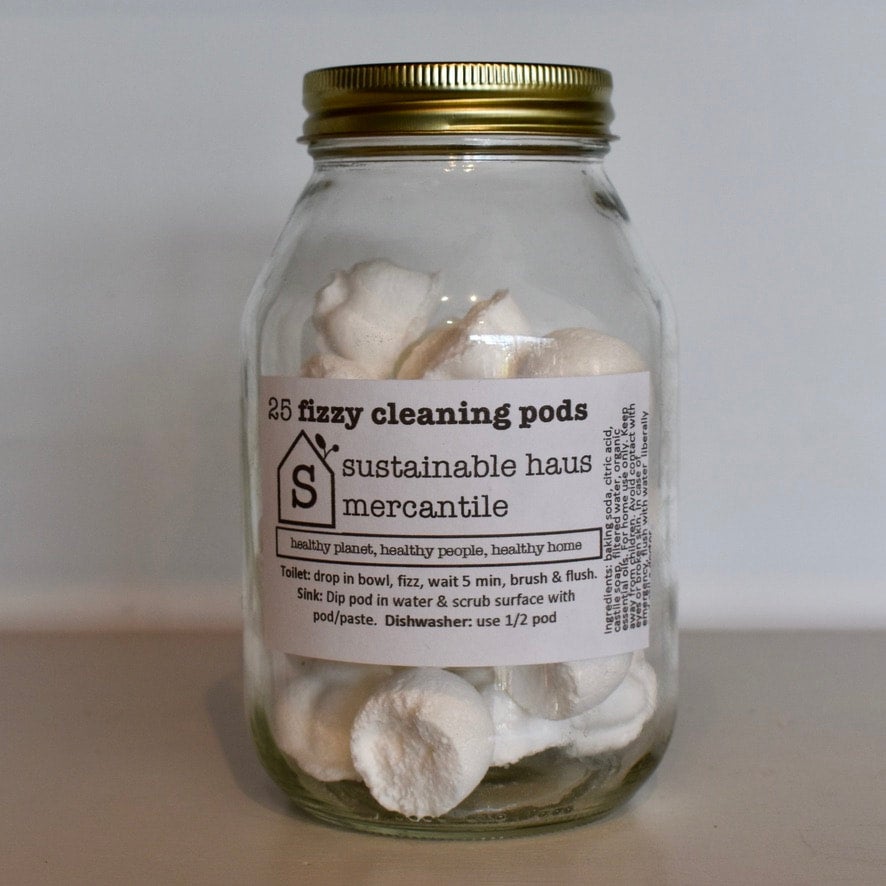Fizzy Cleaning Pods by sustainable haus mercantile - Non-toxic, GO rated product free from harmful chemicals