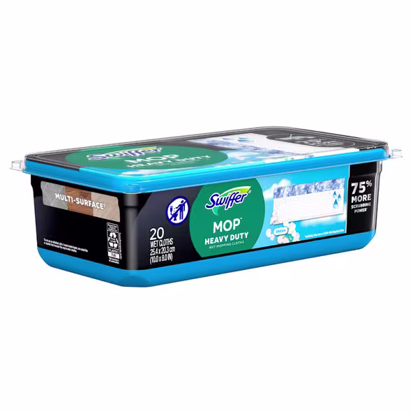 Sweeper Heavy Duty Wet Cloth - Lavender by Swiffer - Non-toxic, STOP rated product free from harmful chemicals