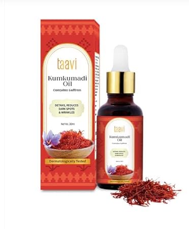 Kumkumadi Oil by Taavi - Non-toxic Facial Care product rated SLOW by Million Marker, free from BPA, phthalates, and parabens