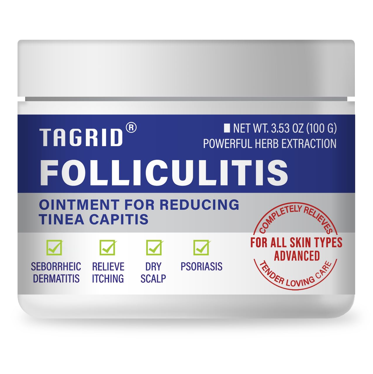 Folliculitis Ointment by Tagrid - Non-toxic Facial Care product rated SLOW by Million Marker, free from BPA, phthalates, and parabens