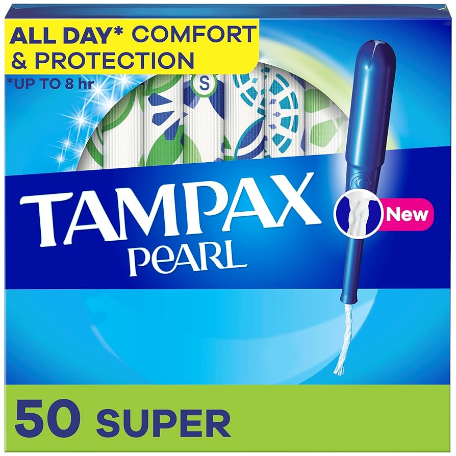 Tampax Tampax Pearl Tampons Super Absorbency with BPA-Free Plastic Applicator