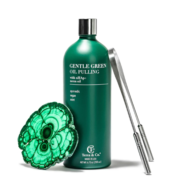 Terra & Co. Gentle Green Oil Pulling and Tongue Scraper